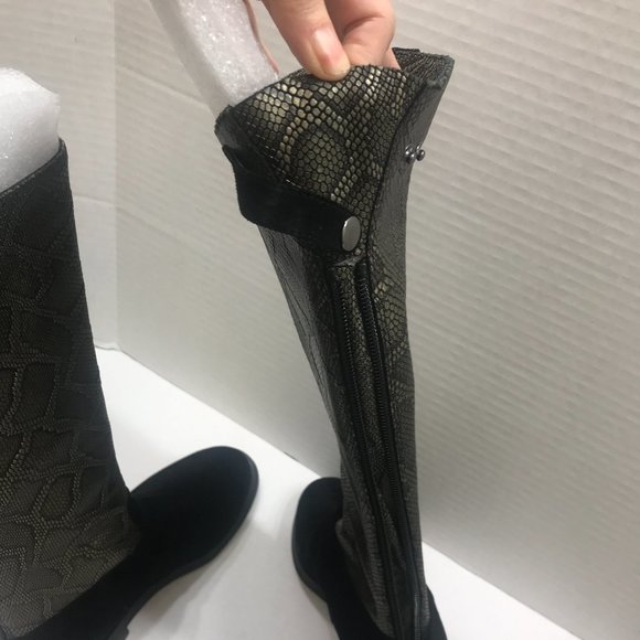 LDP Snake Print Leather Riding Boot - Picture 9 of 9